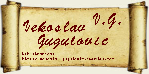 Vekoslav Gugulović vizit kartica